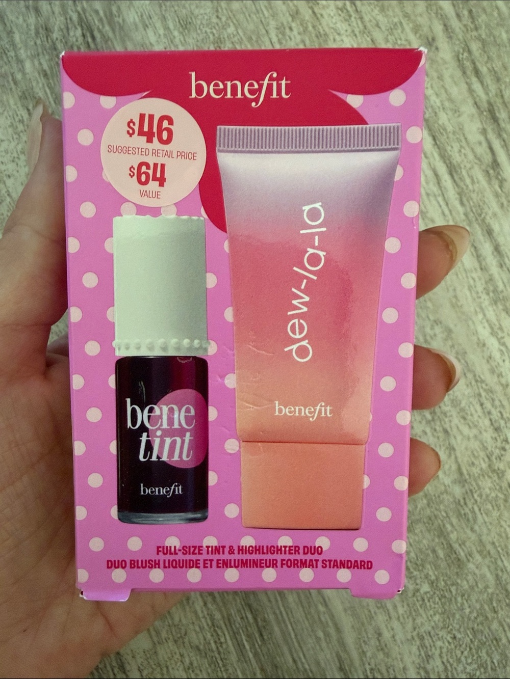 Benefit Benetint & Dew-la-la Duo — Deep Berry Tint with Peach-Pink Highlighter